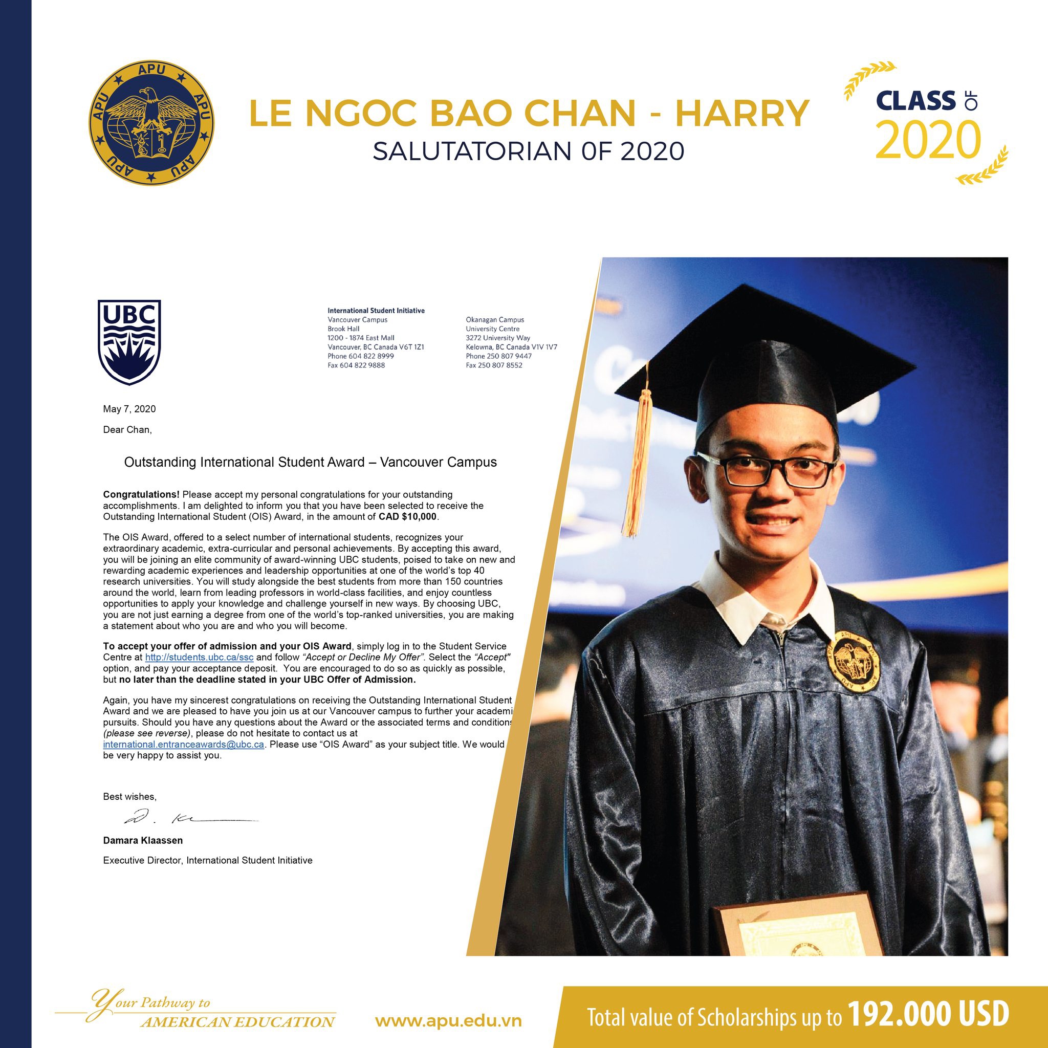 HARRY BAO CHAN APU ALUMNI OF CLASS OF 2020