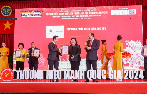 APU EDUCATION DEVELOPMENT GROUP, A LEADER IN EDUCATION, HONORED AS ONE OF VIETNAM'S TOP 10 STRONG NATIONAL BRANDS